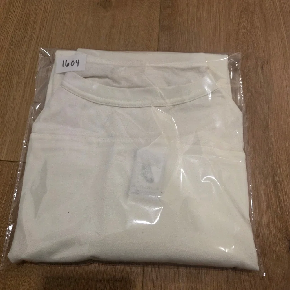 Nike Sportswear Sail White Sheer Mesh Yoke T-Shirt Women XS Summer Oversized